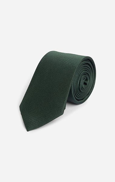Dark Green Twill Tie